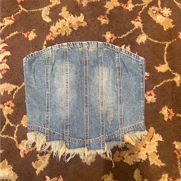 Afterhours Denim Strapless Top - Picture 1 of 5